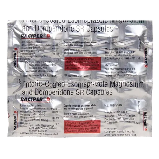 raciper d 40mg capsule 15's